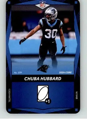 Chuba Hubbard - 2024 UNO Elite Core Edition - Blue - #079 - Football - Football Card Single