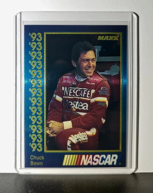 Chuck Bown 1993 Maxx Premier Plus Racing #63 NASCAR Card HVP Motorsports - Racing Card Single