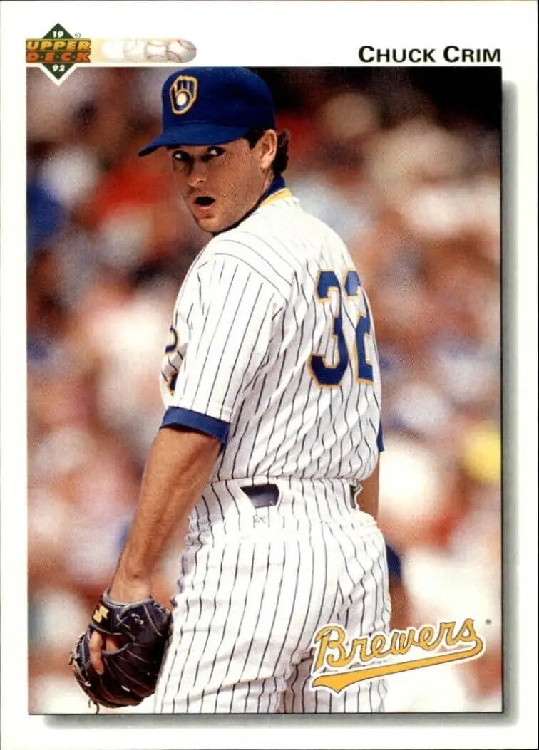 Chuck Crim 1992 Upper Deck MLB #496 Baseball Card Milwaukee Brewers - Baseball Card Single