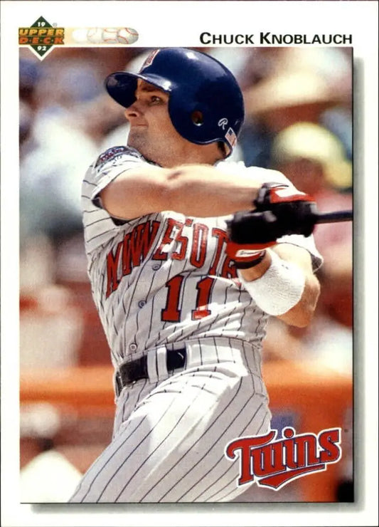 Chuck Knoblauch 1992 Upper Deck MLB #446 Baseball Card Minnesota Twins - Baseball Card Single