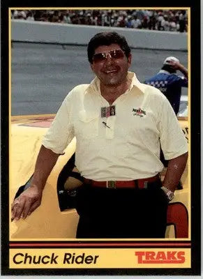 Chuck Rider - 1991 Traks - #35 - Racing - Racing Card Single