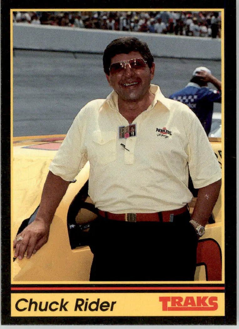 Chuck Rider - 1991 Traks - #35 - Racing - Racing Card Single