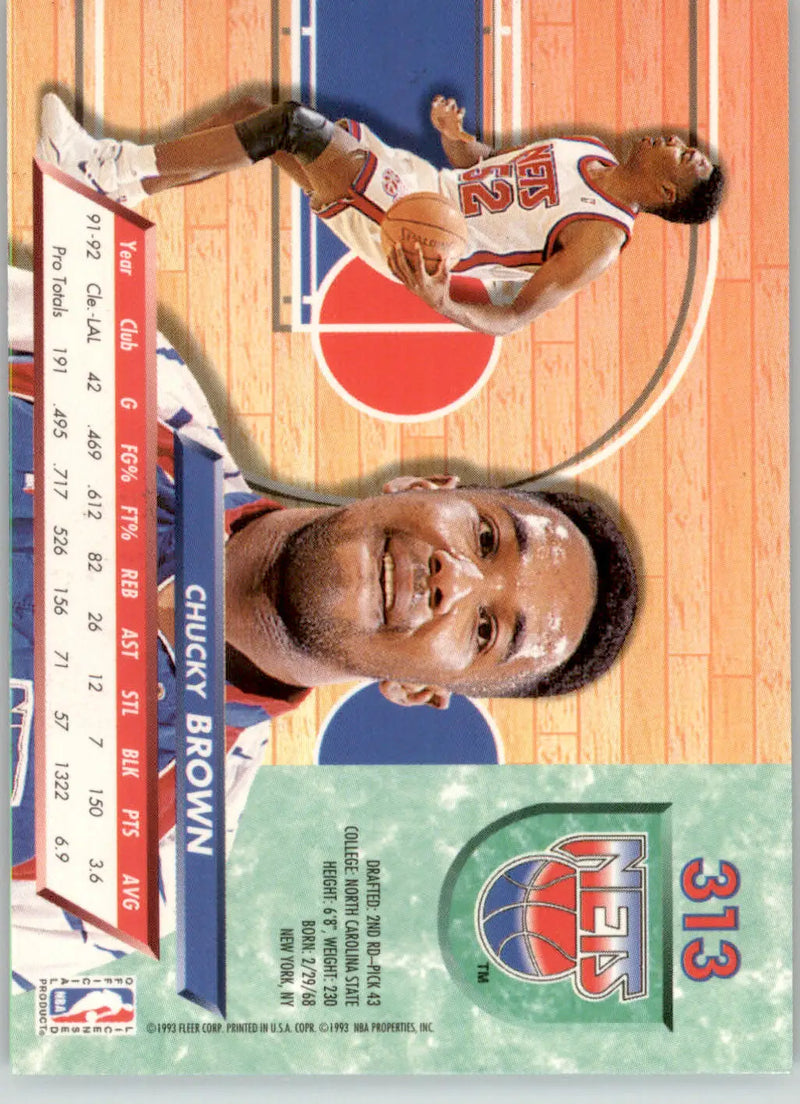 Chucky Brown - 1992-93 Ultra - #313 - Basketball - Basketball Card Single