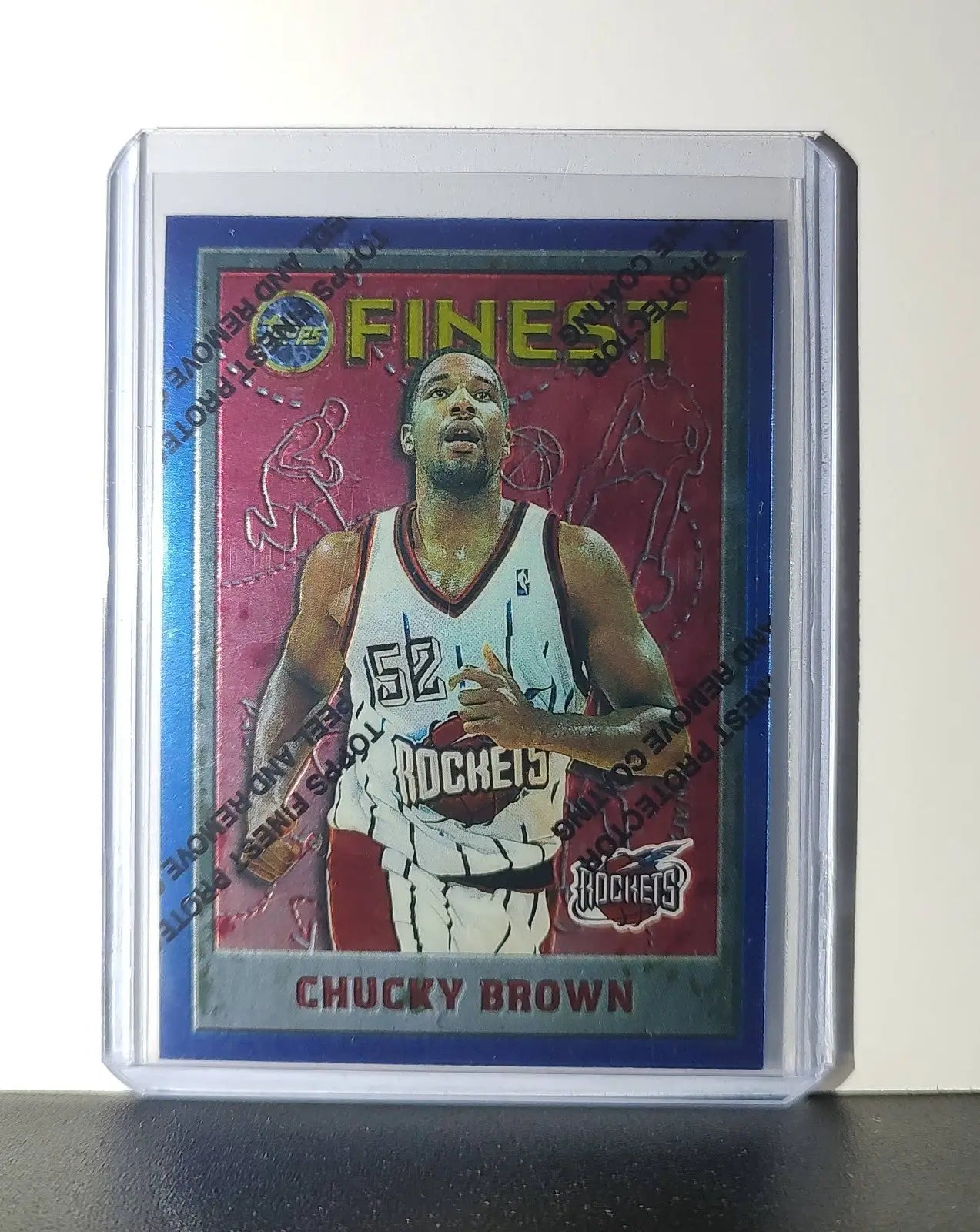 Chucky Brown 1995-96 Topps Finest NBA #141 Card Houston Rockets - Basketball Card Single