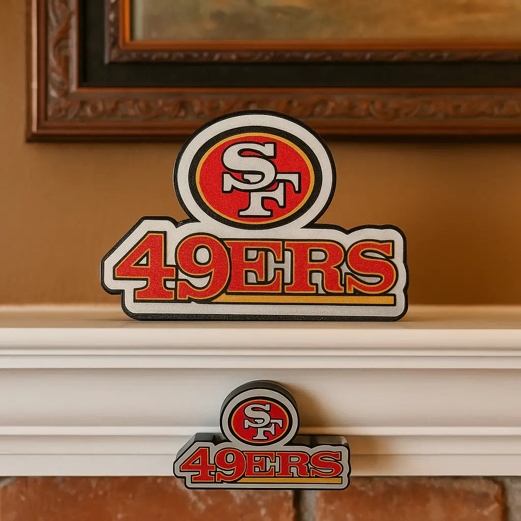 Cincinnati Bengals Head Logo Sign | 3D Printed NFL Football Desk & Wall Display