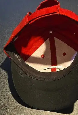 Cincinnati Reds Hat Lot With Elly Graded With 8 Card W Small Writing On Inside - Apparel