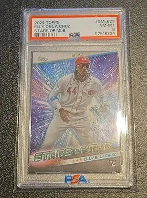 Cincinnati Reds Hat Lot With Elly Graded With 8 Card W Small Writing On Inside - Apparel