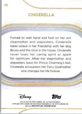 Cinderella - 2025 Topps Chrome Disney - #75 - Non-Sports Card Single