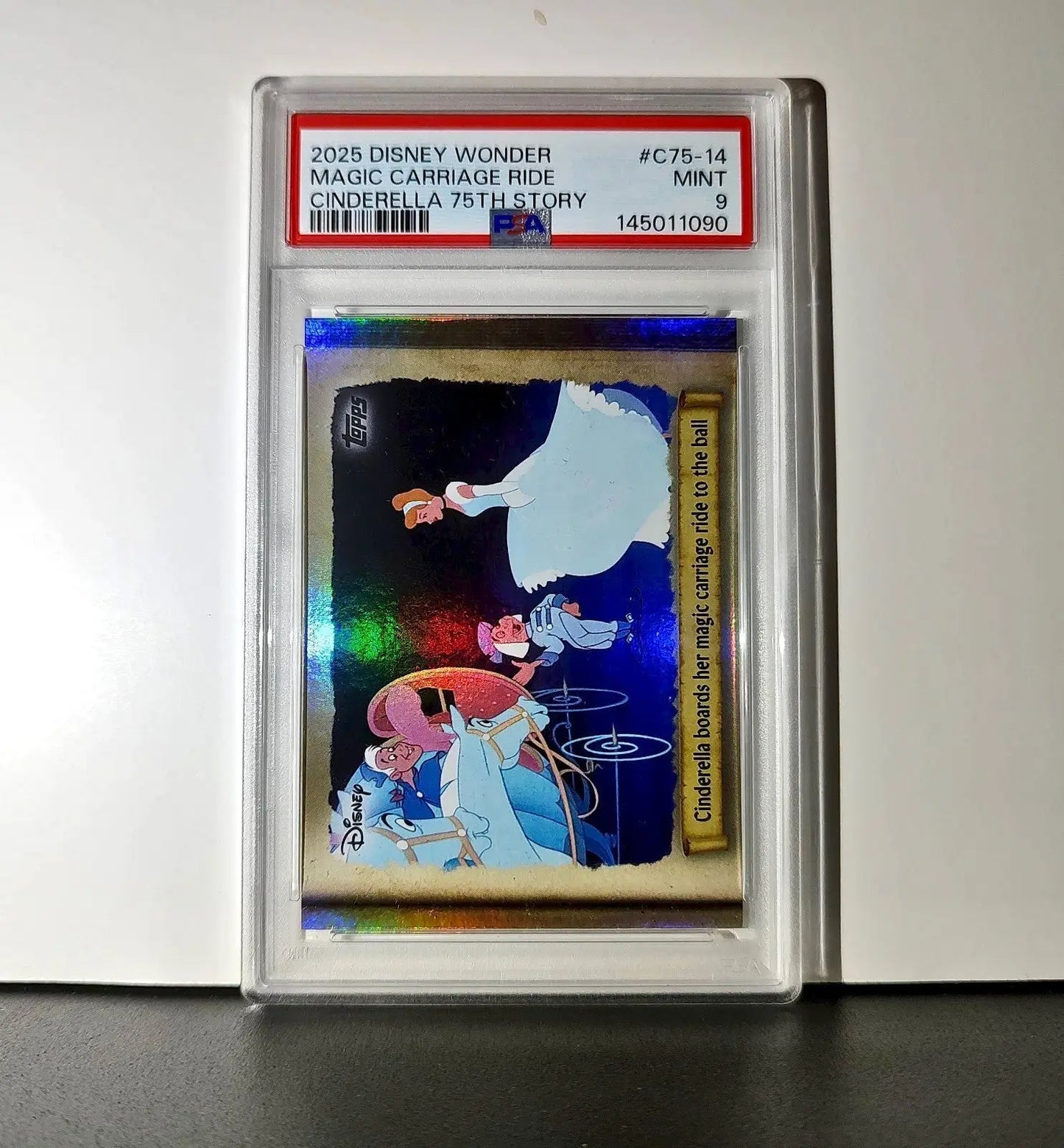 Cinderella boards her magic carriage ride 2025 Topps Disney #C75-14 PSA 9 - Non-Sports Card Single