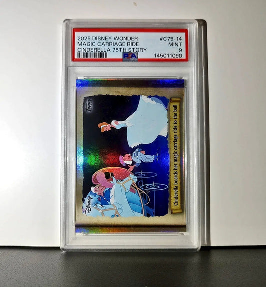 Cinderella boards her magic carriage ride 2025 Topps Disney #C75-14 PSA 9 - Non-Sports Card Single