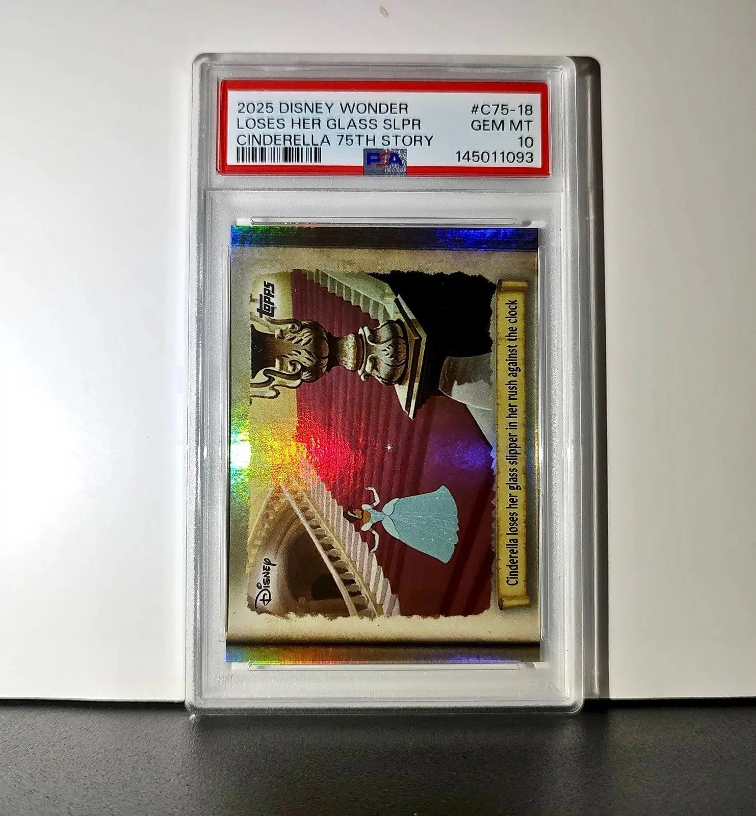 Cinderella loses her glass slipper! 2025 Topps Disney #C75-18 PSA 10 - Non-Sports Card Single