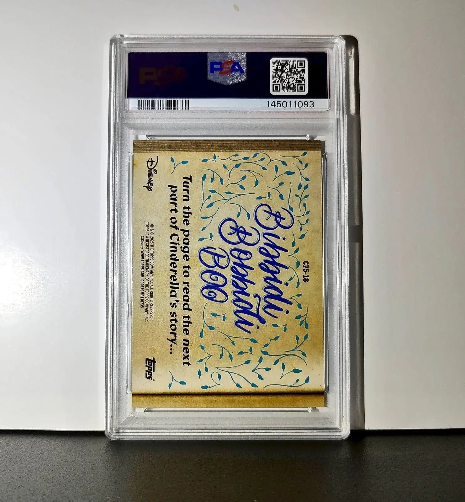 Cinderella loses her glass slipper! 2025 Topps Disney #C75-18 PSA 10 - Non-Sports Card Single