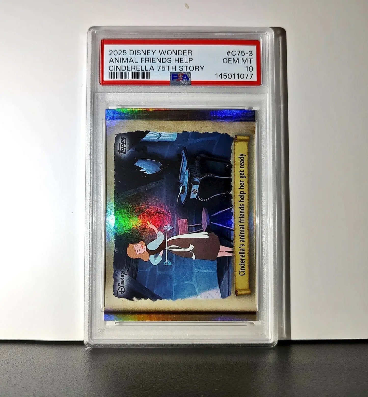 Cinderella’s animal friends help her get ready 2025 Topps Disney #C75-3 PSA 10 - Non-Sports Card Single