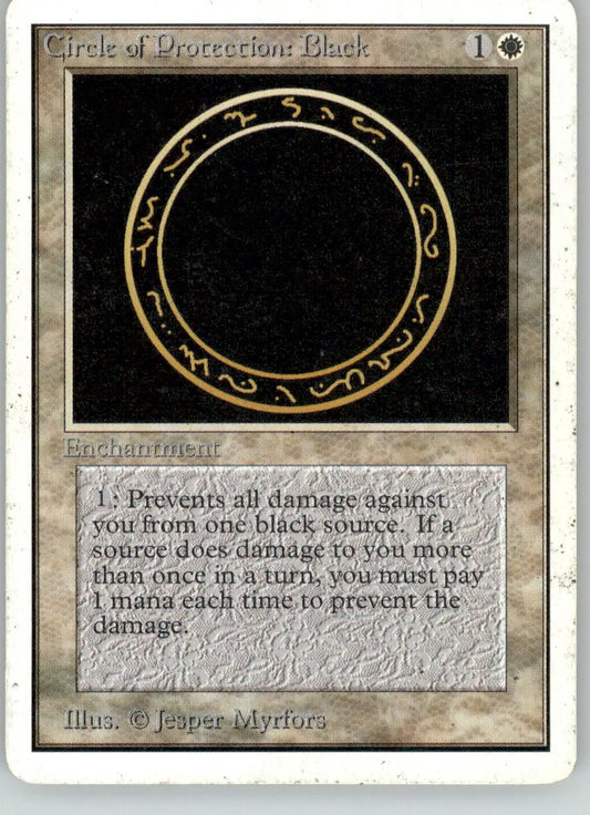 Circle of Protection: Black - Unlimited Edition - HP Magic: The Gathering - Magic Card Single