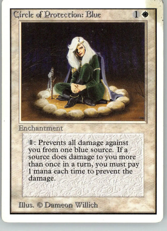 Circle of Protection: Blue - Unlimited Edition - MP Magic: The Gathering - Magic Card Single