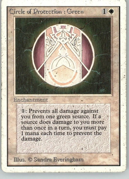 Circle of Protection: Green - Unlimited Edition - HP Magic: The Gathering - Magic Card Single