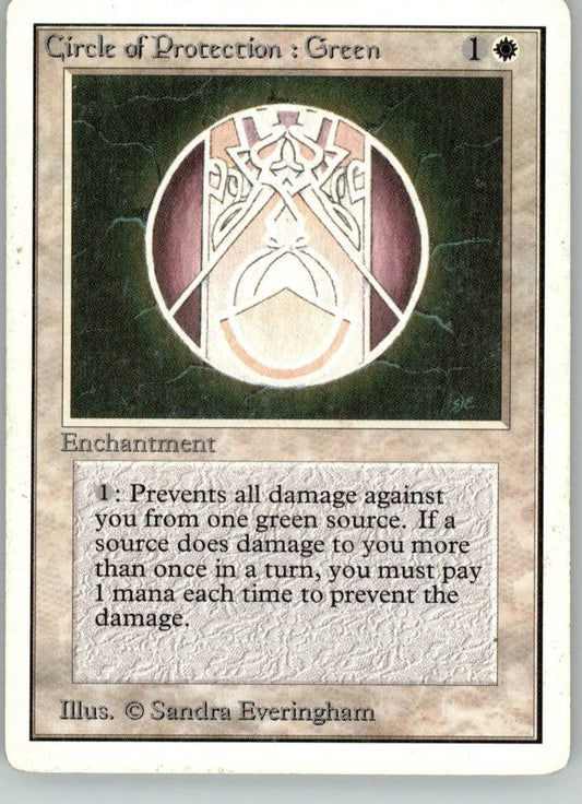 Circle of Protection: Green - Unlimited Edition - MP Magic: The Gathering - Magic Card Single