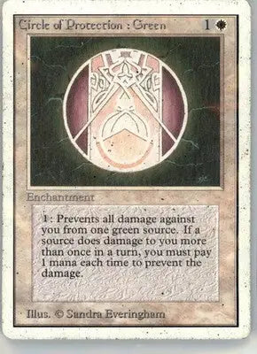 Circle of Protection: Green - Unlimited Edition - Normal HP - Magic Card Single