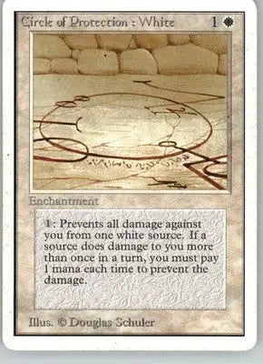 Circle of Protection: White - Unlimited Edition - MP Magic: The Gathering - Magic Card Single