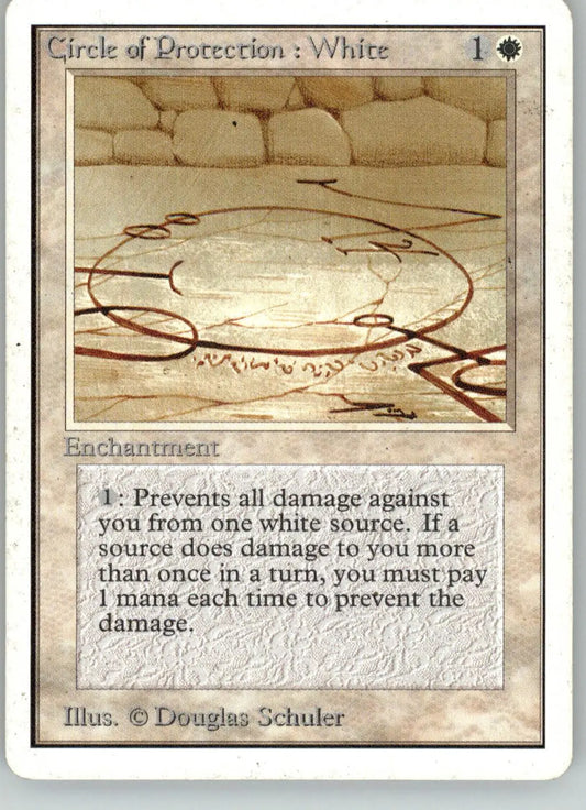 Circle of Protection: White - Unlimited Edition - MP Magic: The Gathering - Magic Card Single