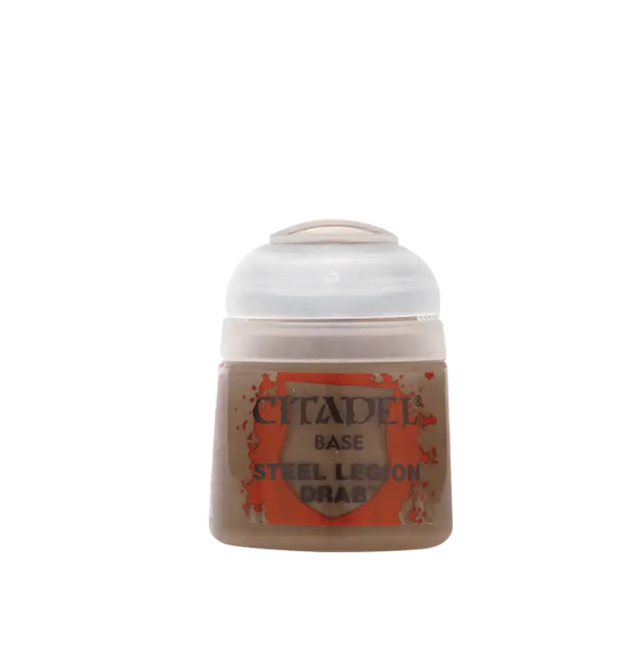 Citadel Paint: Base - Steel Legion Drab - Miniatures - Paint