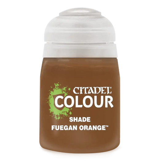 Citadel Shade Fuegan Orange paint pot for shade Fuegan orange tabletop miniature painting