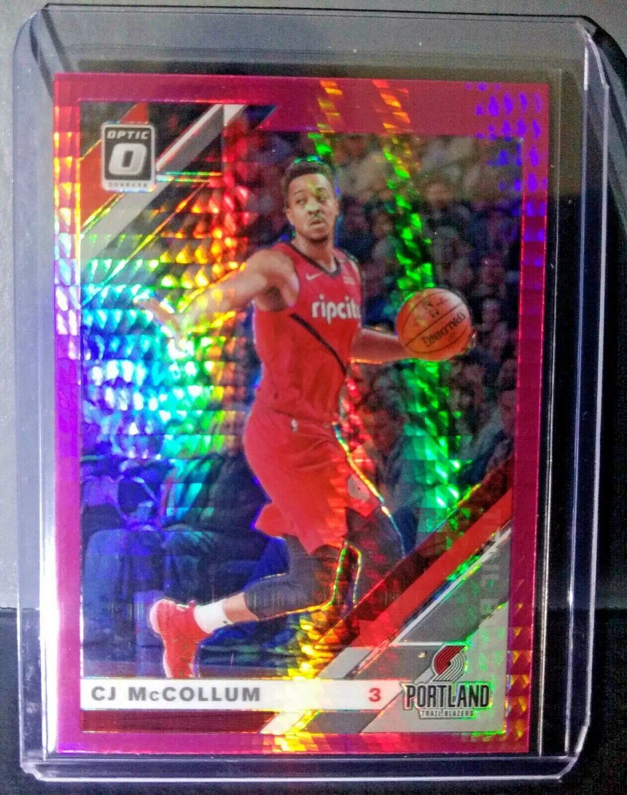 CJ McCollum 2019-20 Panini Prizm Donruss Optic #17 Basketball Card