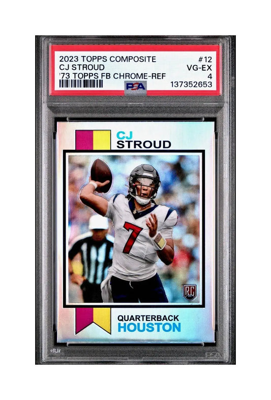CJ Stroud 2023 Topps Chrome 1973 Refractor #1973-12 PSA 4 VG-EX - Football Card Single