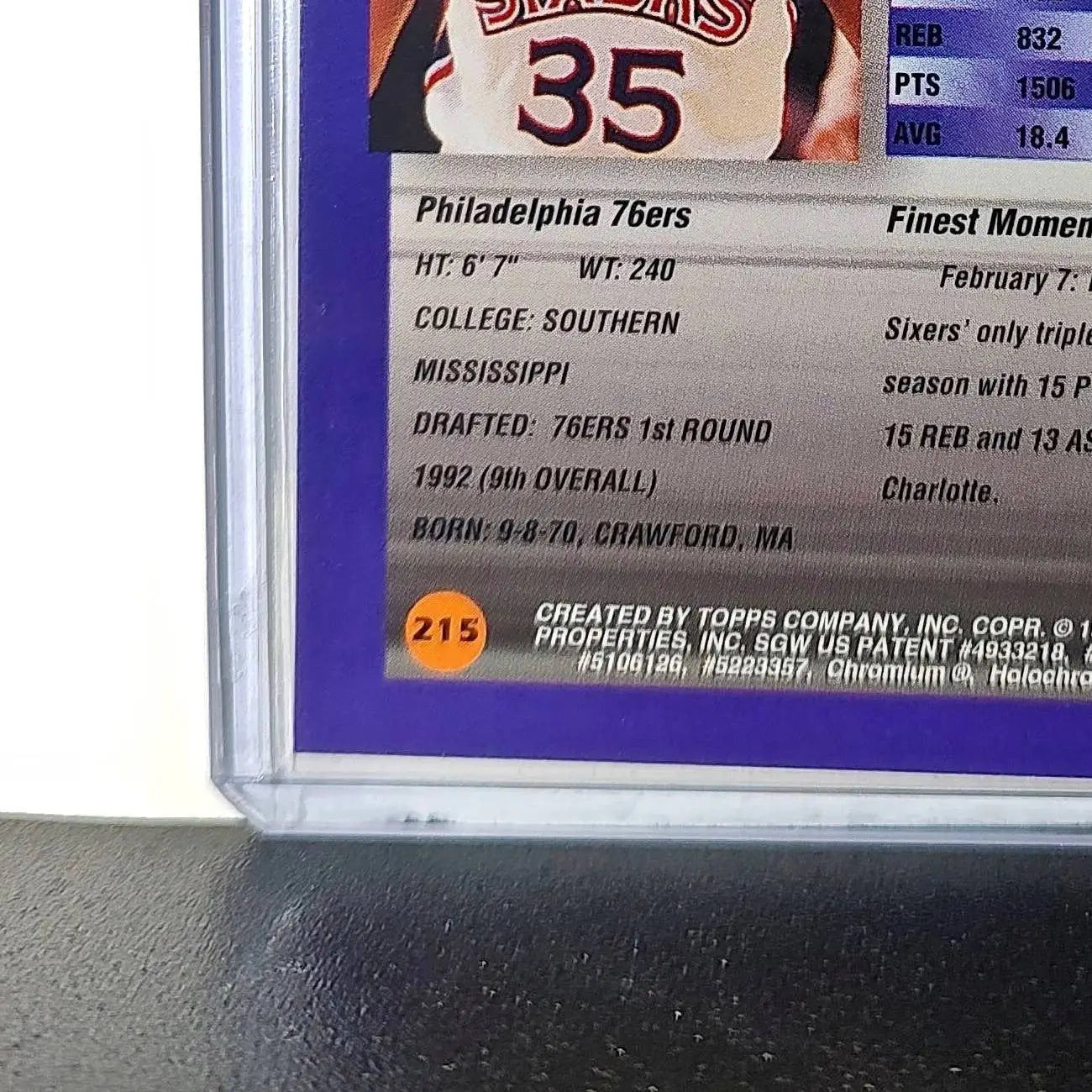 Clarence Weatherspoon 1994-95 Topps Finest #215 Card
