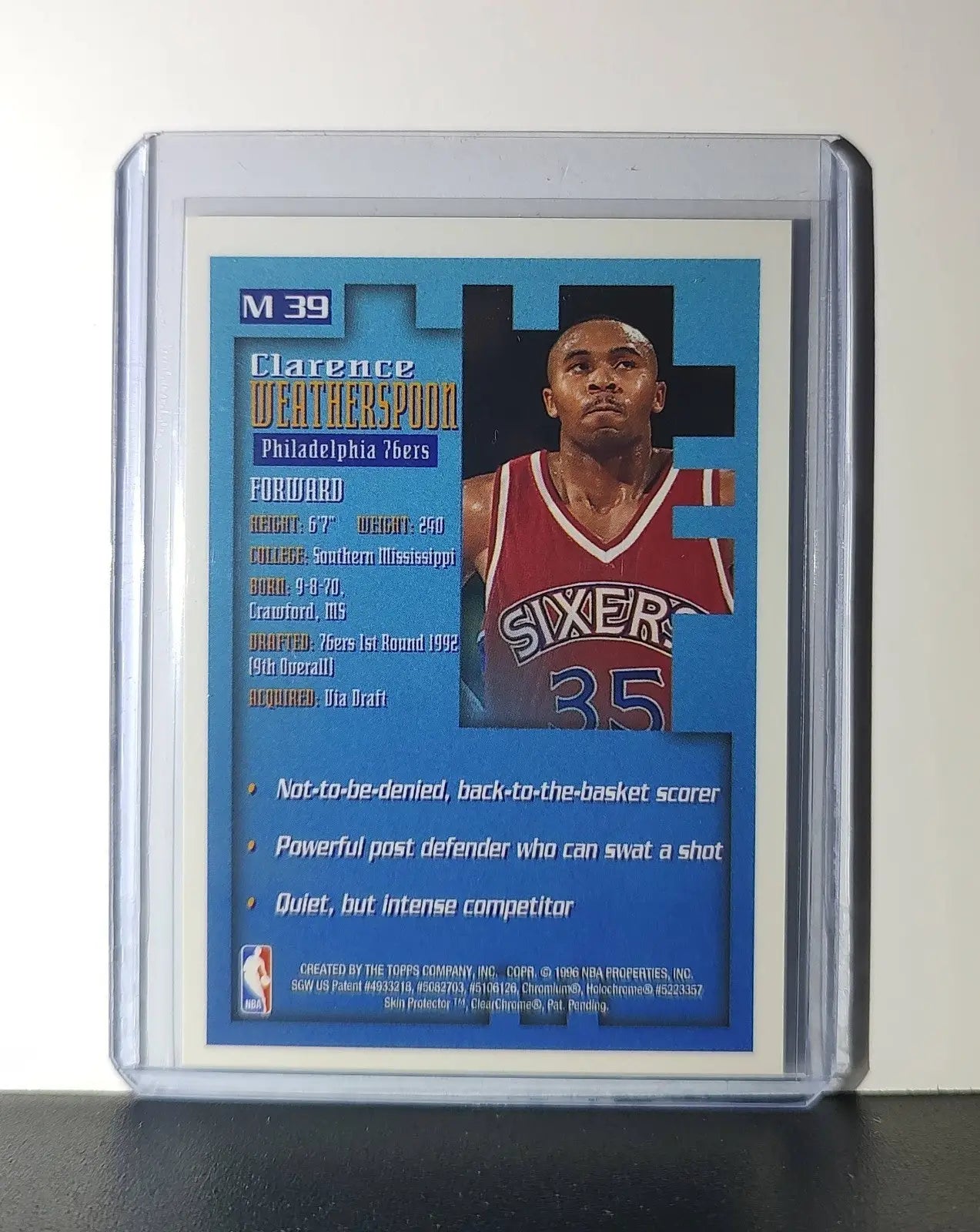 Clarence Weatherspoon 1995-96 Topps Finest NBA #M39 Mysterly