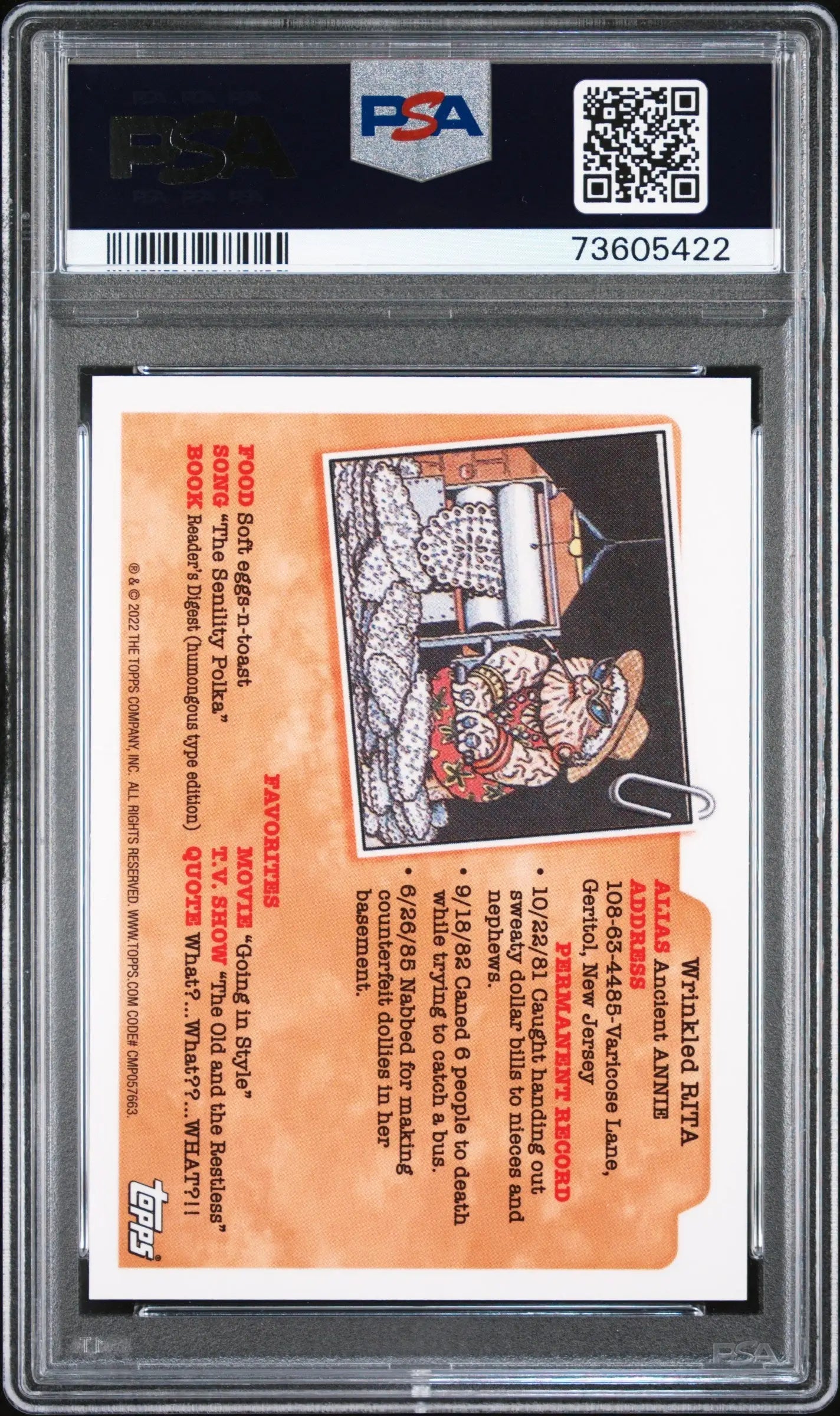 Clark Can’t 2022 Topps Garbage Pail Kids Sapphire Yellow #76/99 PSA 10 Gem Mint - Baseball Card Single