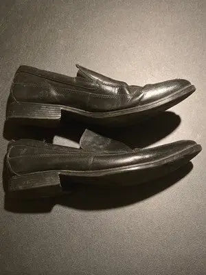 Clarks Shoes Mens Black Leather Slip On Loafers Dress Cushion Comfort Size 12 - Apparel
