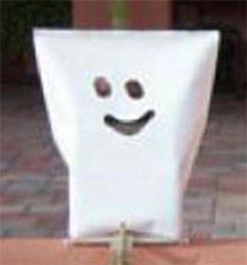 White container with a happy face for electric luminarias bags in the Classic Holiday LUMINARY SET