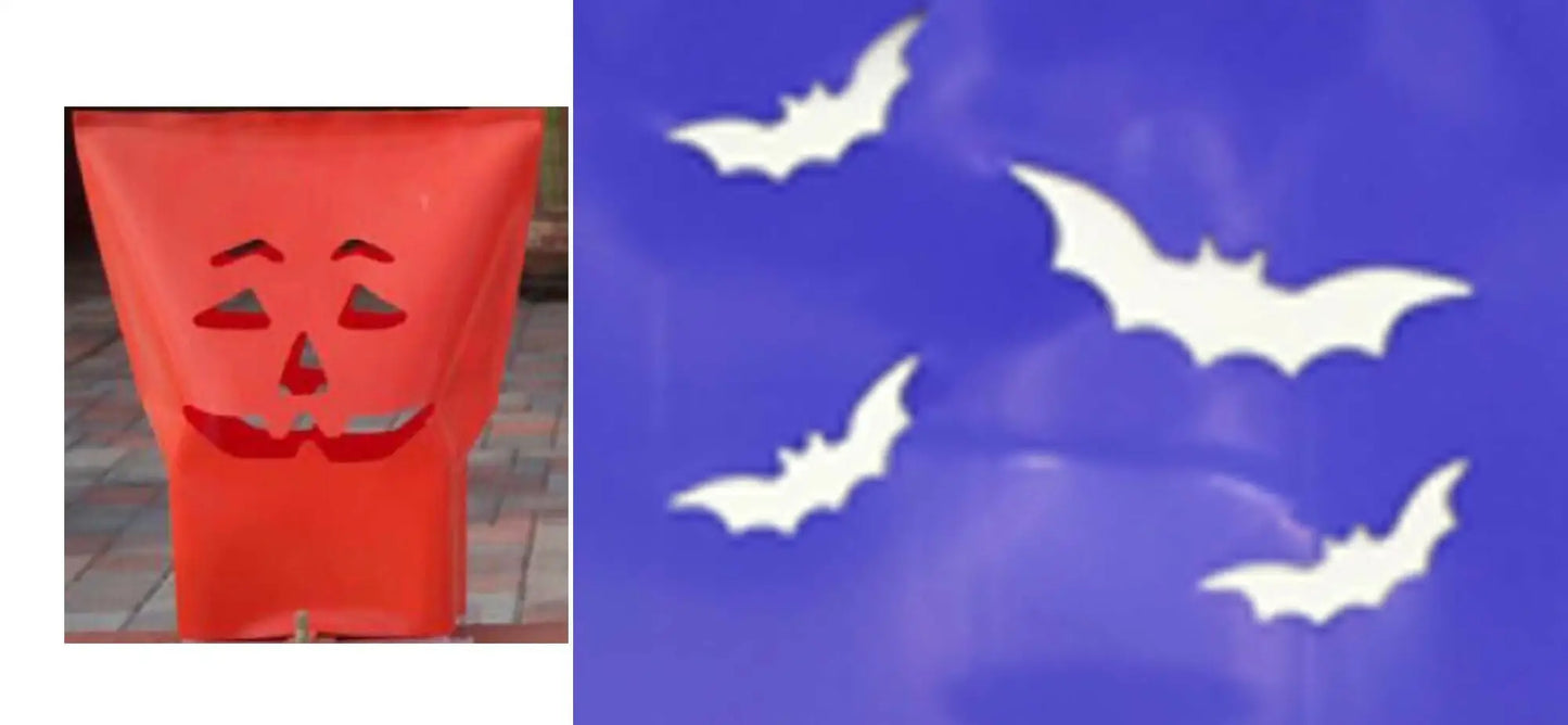 Halloween decorations featuring electric luminarias bags from Classic Holiday LUMINARY SET