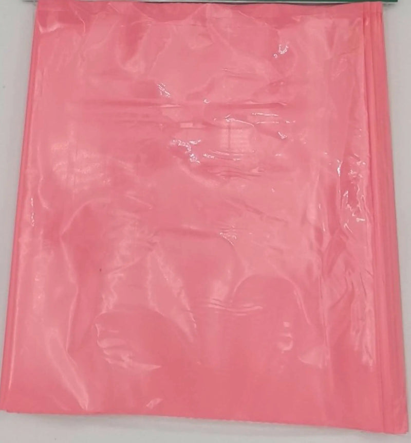 Crinkled pink plastic sheet for Luminarias Bags in Classic LUMINARY SET with bag clips