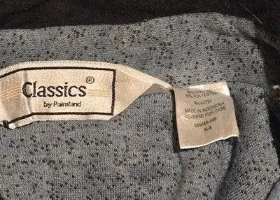 Classics Pullover Sweatshirt Mens XL Blue Collared Pocket Long Sleeve Ribbed - Apparel