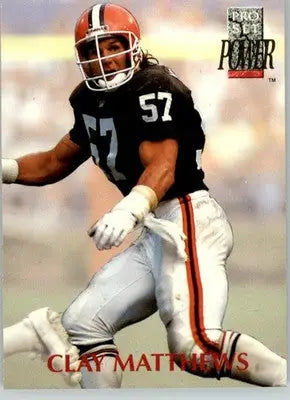Clay Matthews - 1992 Pro Set Power - #57 - Football - Football Card Single