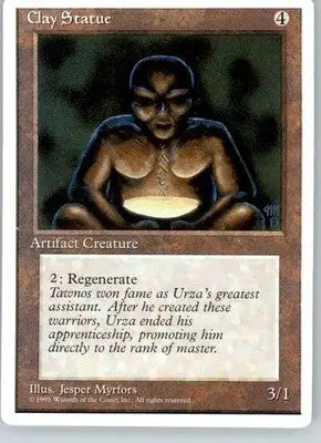 Clay Statue - Fourth Edition ALTERNATE - MP - TCG Card Single