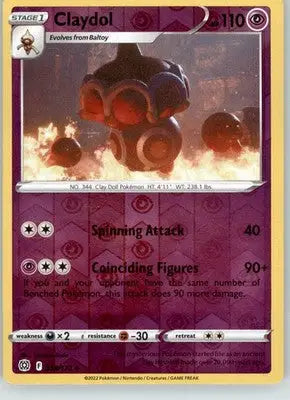 Claydol - Brilliant Stars - 059/172 - Reverse Holo LP Pokemon - Pokémon Card Single