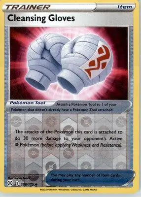 Cleansing Gloves - SWSH09: Brilliant Stars - Reverse Holo LP - #136/172 - Pokémon Card Single