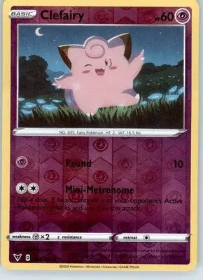 Clefairy - SWSH04: Vivid Voltage - 063/185 - Reverse Holo LP - Pokémon Card Single