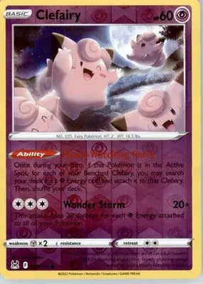 Clefairy - SWSH11: Lost Origin - Reverse Holo LP - #062/196 - Pokémon Card Single