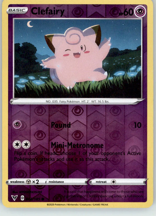 Clefairy - Vivid Voltage - 063/185 - Reverse Holo LP Pokemon - Pokémon Card Single