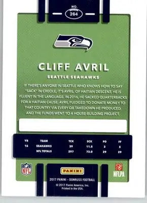 Cliff Avril - 2017 Donruss - #264 - Football - Football Card Single