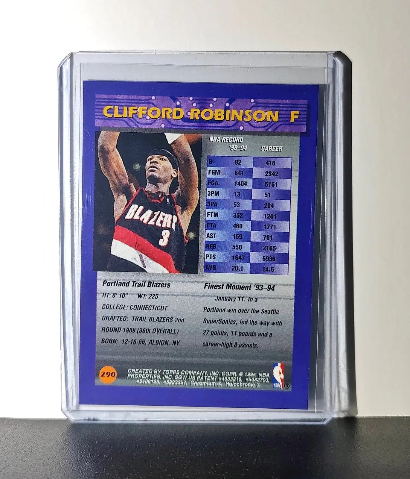 Clifford Robinson 1994-95 Topps Finest #290 Basketball Card