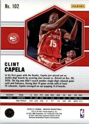 Clint Capela - 2020-21 Panini Mosaic - #102 - Basketball - Basketball Card Single