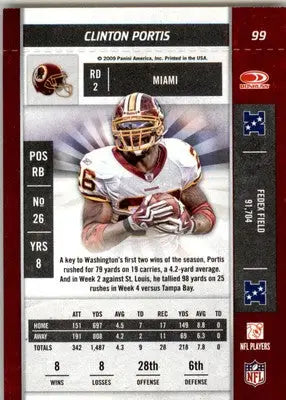 Clinton Portis - 2009 Playoff Contenders - #99 - Football - Football Card Single