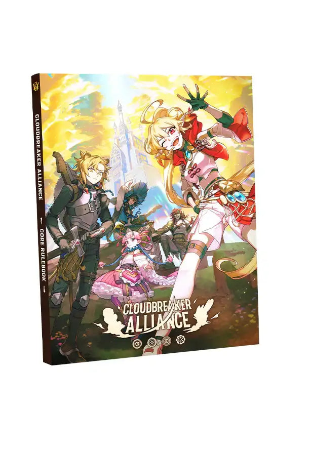 Cloudbreaker Alliance RPG core rulebook cover showing detailed artwork and branding