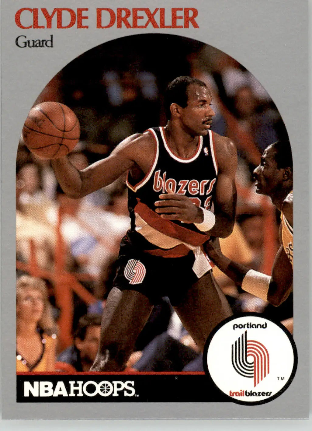 Clyde Drexler - 1990-91 Hoops - #245 - Basketball - Basketball Card Single