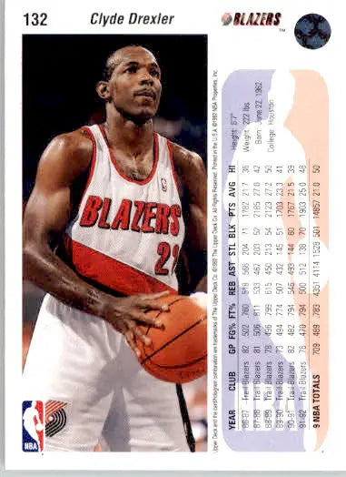 Clyde Drexler - 1992-93 Upper Deck - #132 - Basketball - Basketball Card Single